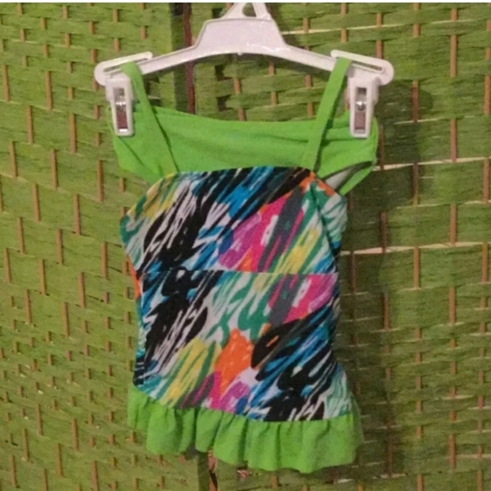 🆕 Girls Sunshine Zone 2 Pc Tankinii UPF 50 Size 3T Vibrant Multi Color